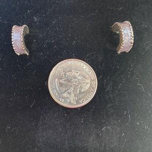 Faux Marble Hoop Earrings